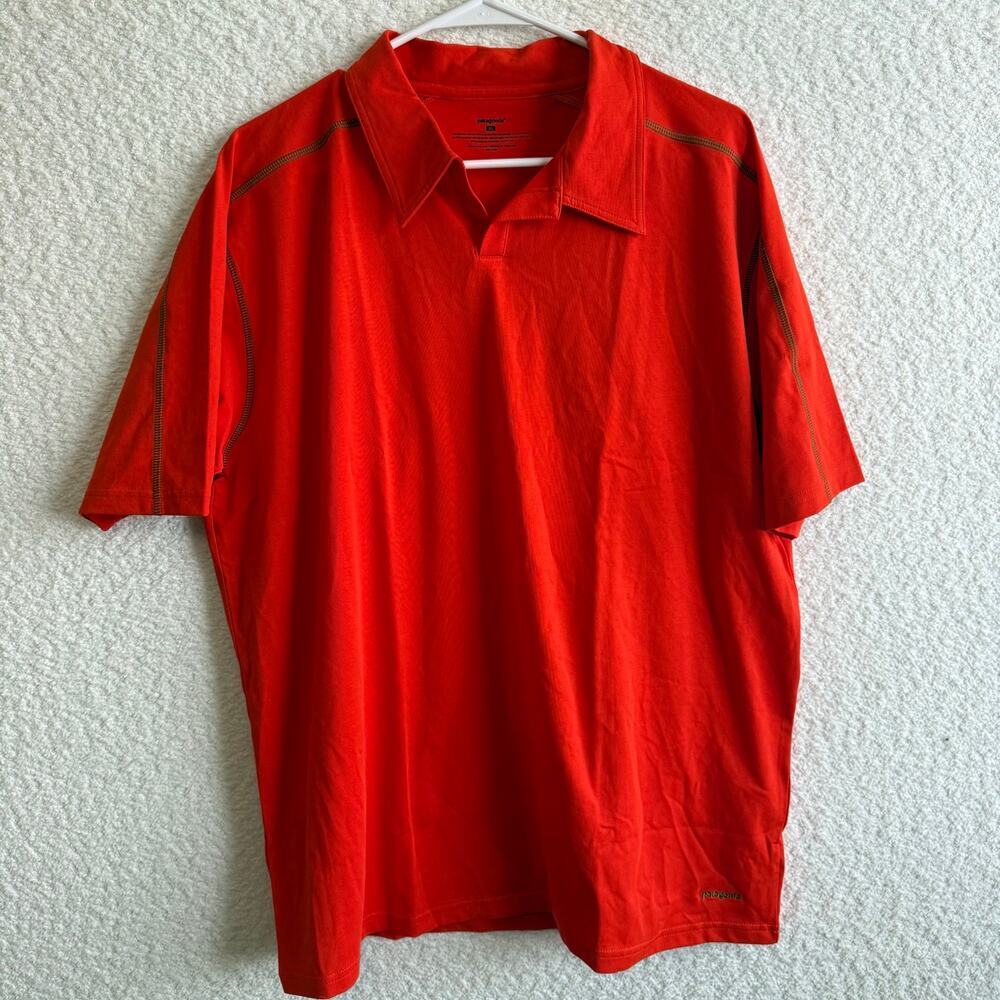 Patagonia mens orange size xxl polo shirt outdoors golf